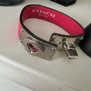 Genuine Coach leather buckle bracelet one of a kind!